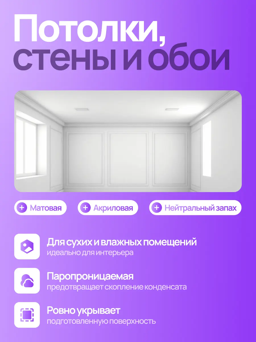 FARBE® ACRYL SUPER WAND TREND Идеальная стена. Интерьерная краска для обоев и стен