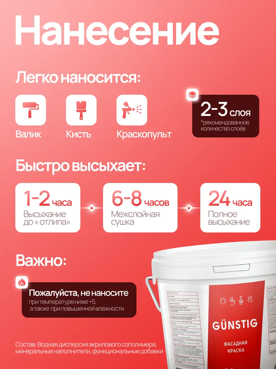 GÜNSTIG® ФАСАДНАЯ КРАСКА